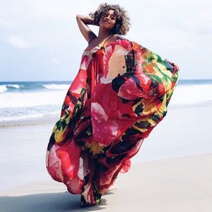 All Saints Floral Floor Length Dress